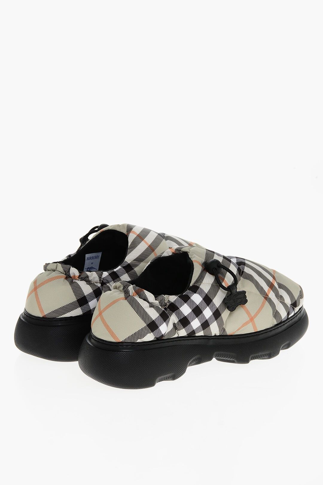 Burberry og1mm1125 Tartan Patterned Puffy Quilted Mules Beige/Multi Size US 7 / EU 40 - 3 Thumbnail
