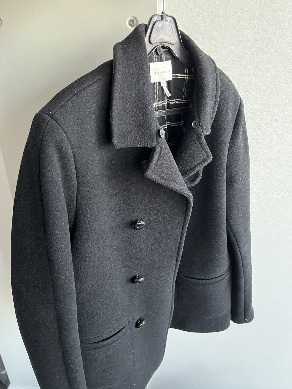 Sandro $1k Value Vintage Sandro French Pea Coat Runway Limited Size US M / EU 48-50 / 2 - 7 Thumbnail