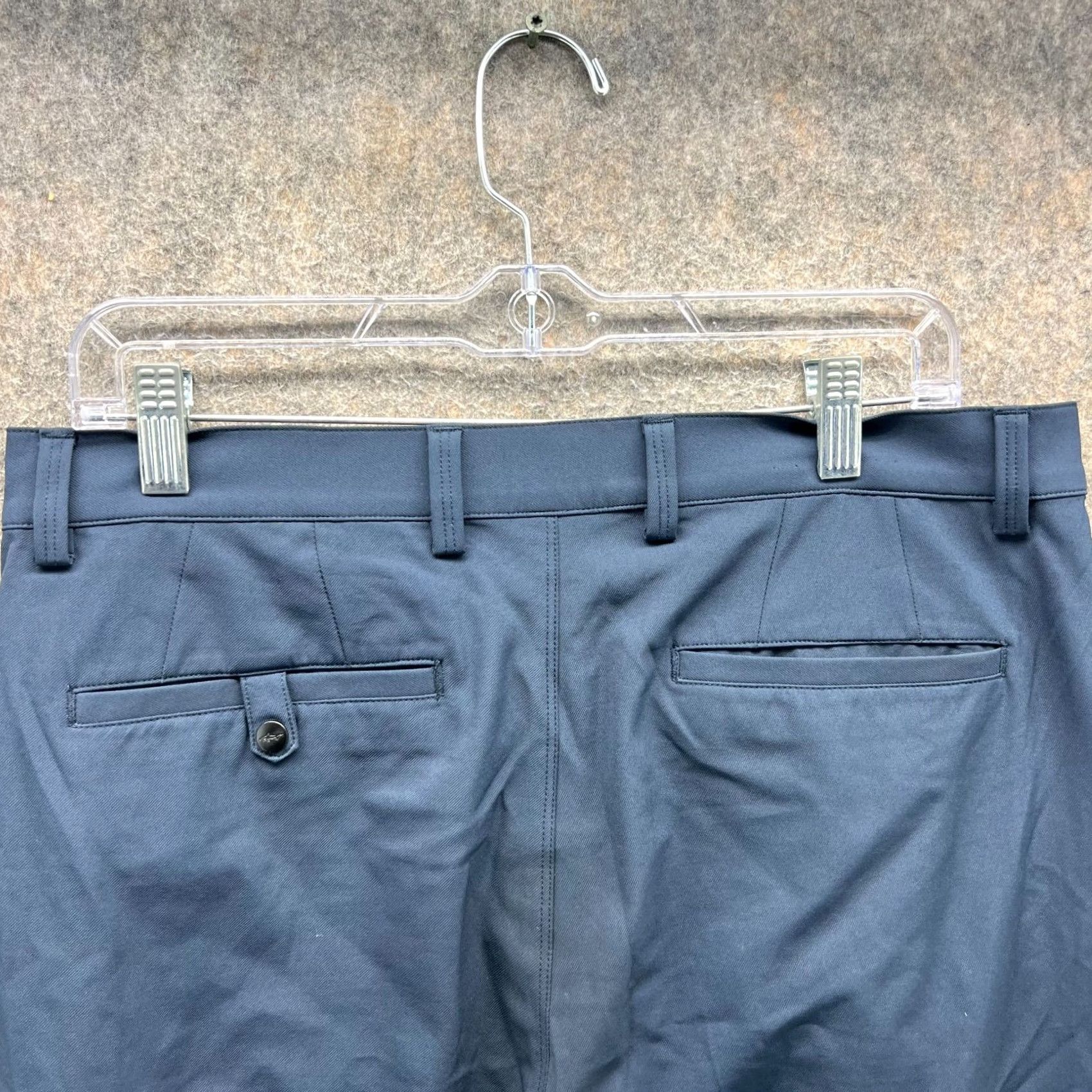 Vintage Greg Norman Dress Pants Mens 32x30 Blue Flat Front Button Pockets Straight Regular Dress Pants Men Blue 32 Regular Mens Size US 32 / EU 48 - 7 Thumbnail