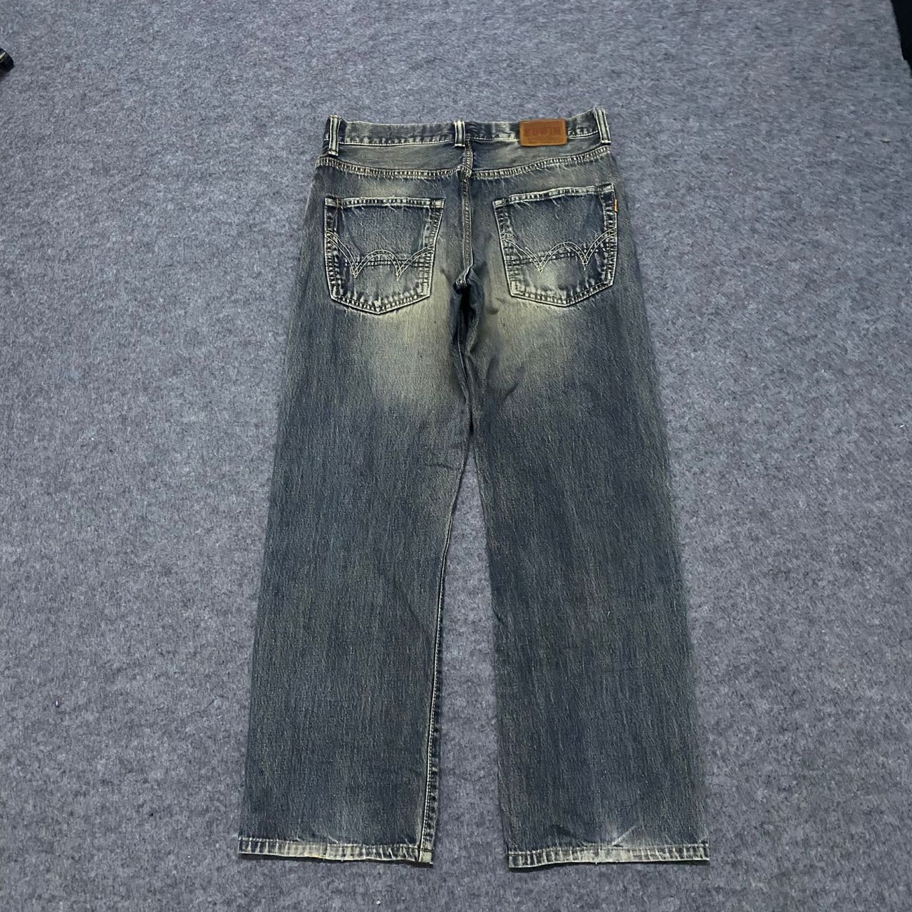 Edwin Vintage Edwin 505 Selvegde Redline Distressed Denim Size US 33 - 2 Thumbnail
