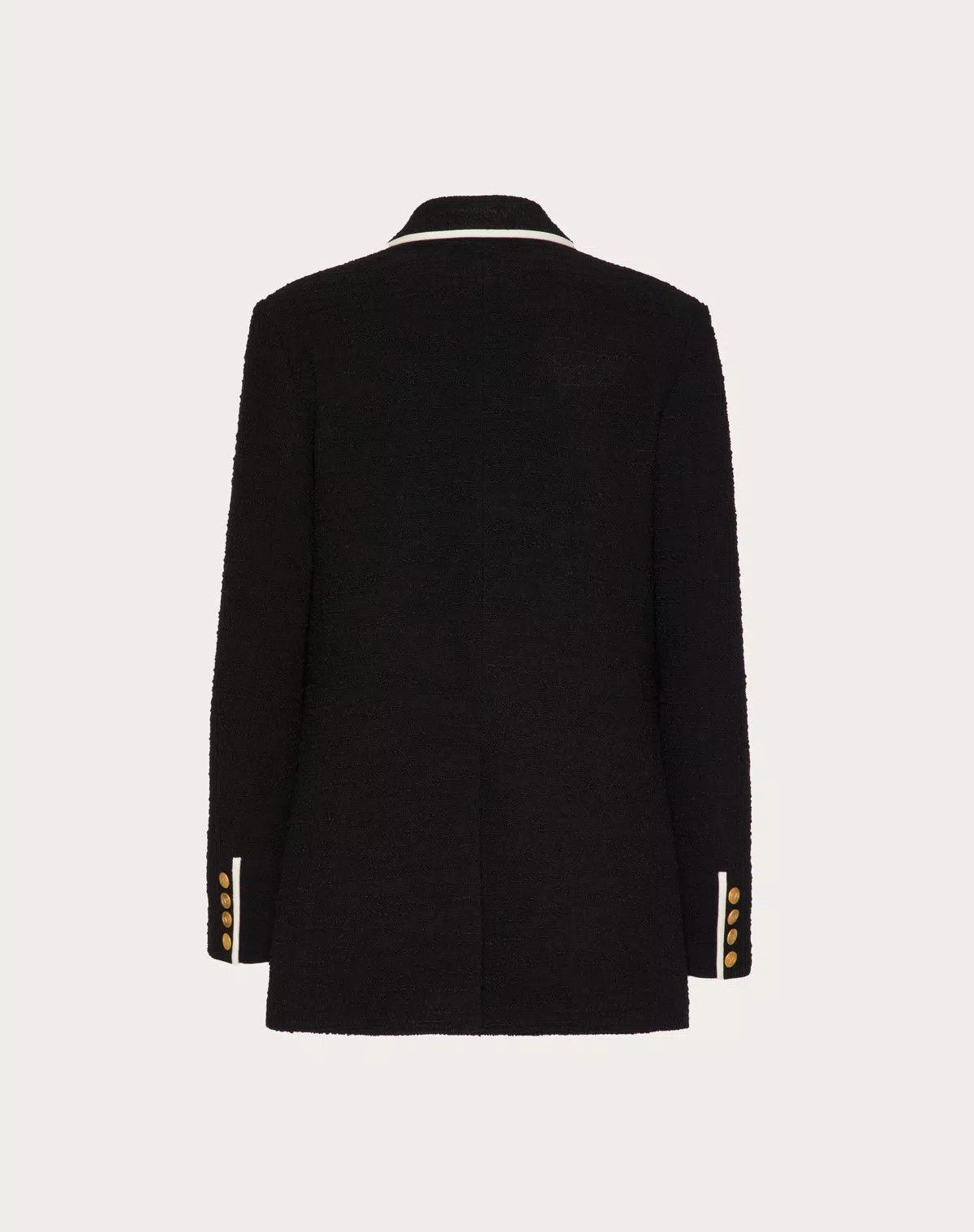 Valentino o1s1wg110426 Light Wool Tweed Blazer in Nero Size XS / US 0-2 / IT 36-38 - 2 Thumbnail