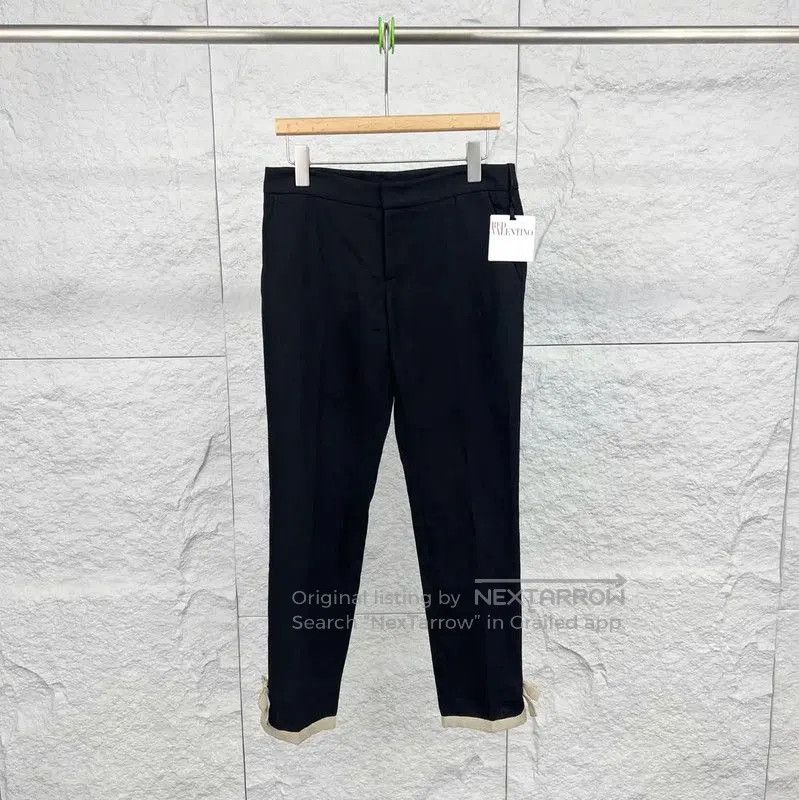 Valentino Valentino Black Cotton Casual Pants for Women . Size 30" / US 8 / IT 44 - 1 Thumbnail