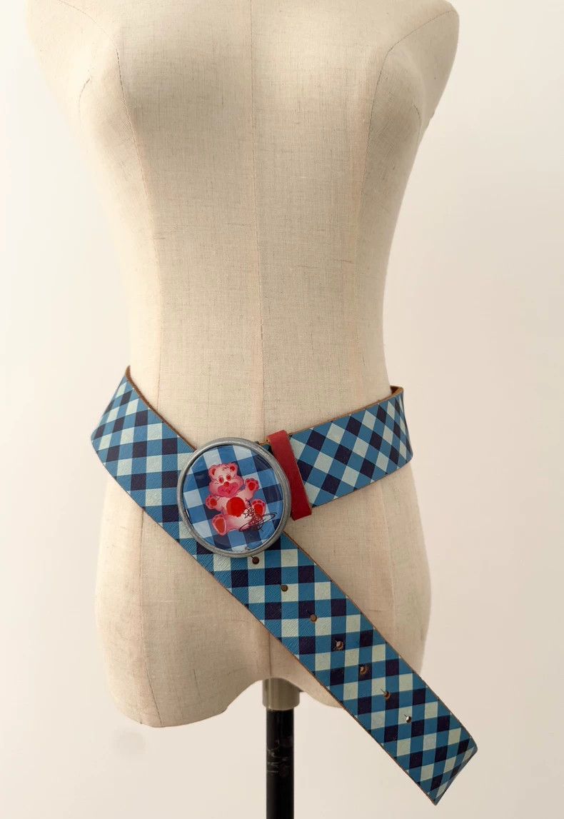 Vivienne Westwood Vivienne Westwood Bear Red and blue checkered pattern real Size ONE SIZE - 3 Thumbnail