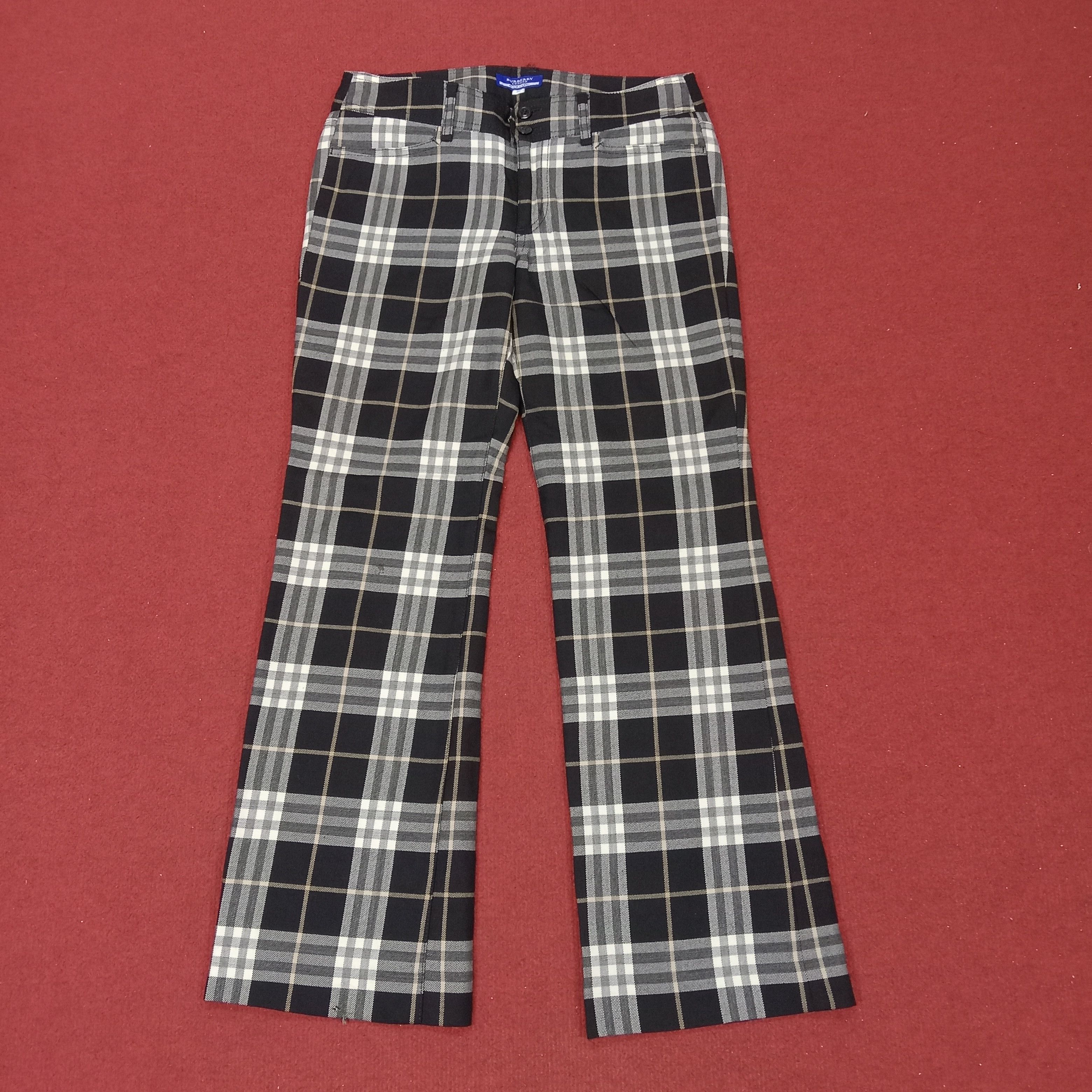 image of Burberry Blur Label Luxury Brand Fashion Style Pants in Black, Women's (Size 29)