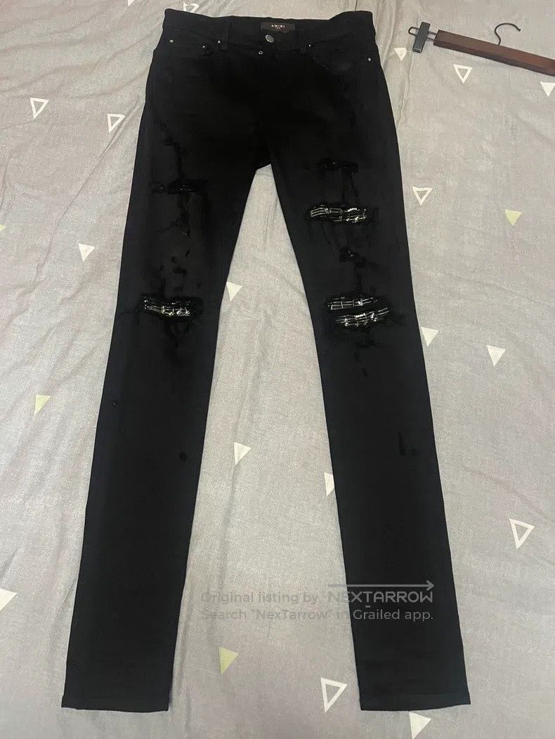 Amiri Amiri Diamond sequin denim jeans Size US 30 / EU 46 - 1 Thumbnail