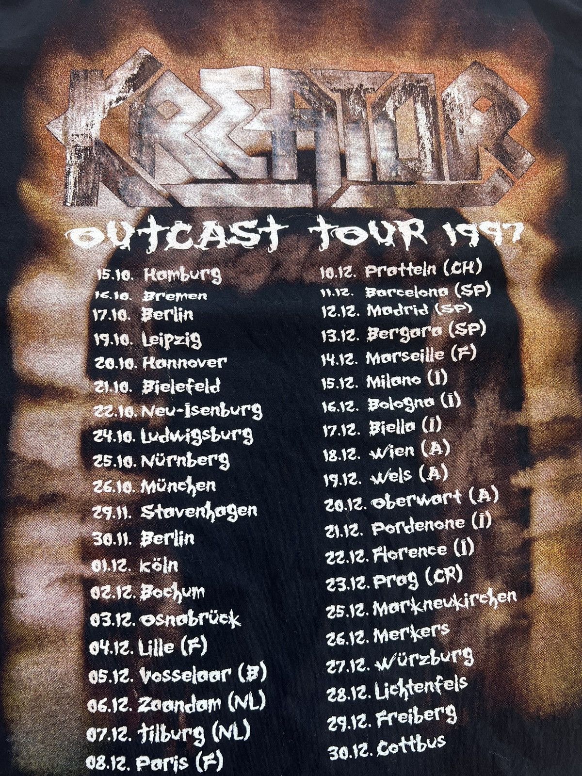 Band Tees × Vintage Vintage 90s Kreator 1997 Outcast Tour Tee Size US XL / EU 56 / 4 - 6 Thumbnail