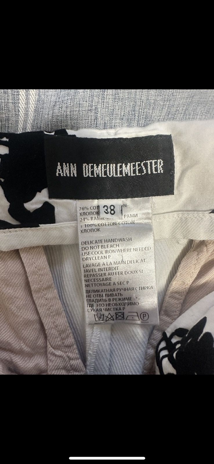Ann Demeulemeester White Cotton Pants Size 27" / US 4 / IT 40 - 8 Thumbnail