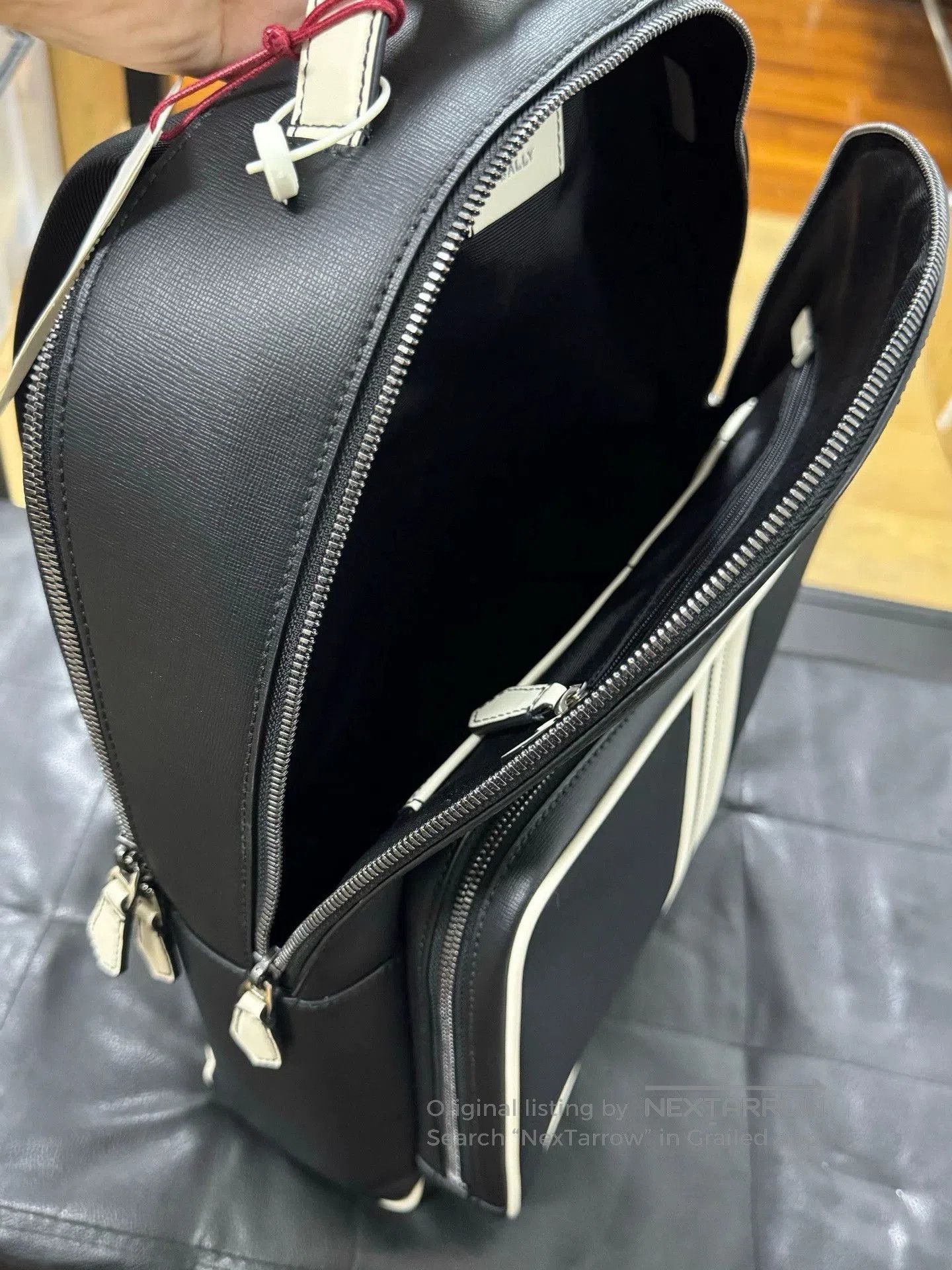 Bally Bally Black Leather Backpack with Color Accent. Size ONE SIZE - 6 Thumbnail