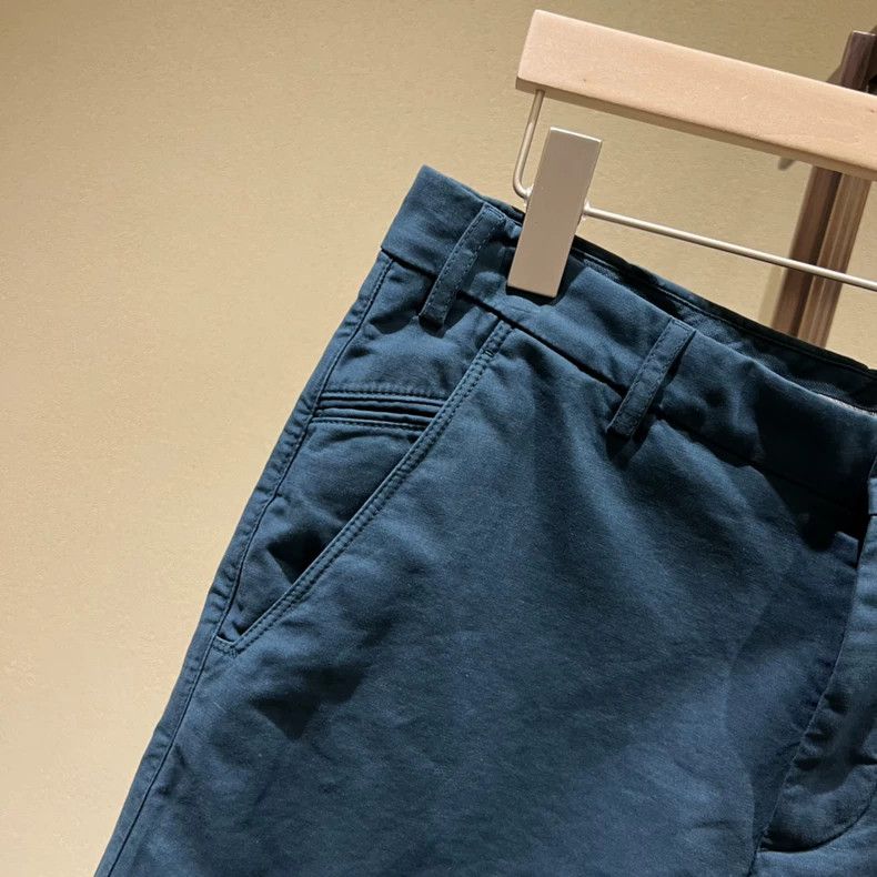 LORO PIANA sizeXL Navy blue elastic cotton men's shorts