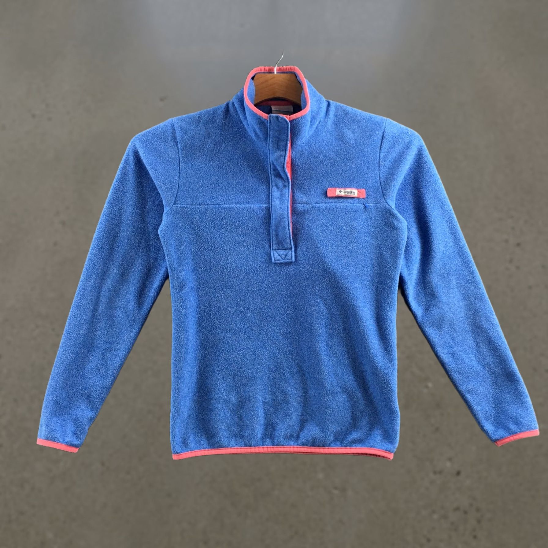 Vintage Columbia PFG Sweater Womens XS Blue Pink Trim Fleece Pullover Quarter Snap Size XS / US 0-2 / IT 36-38 - 1 Thumbnail