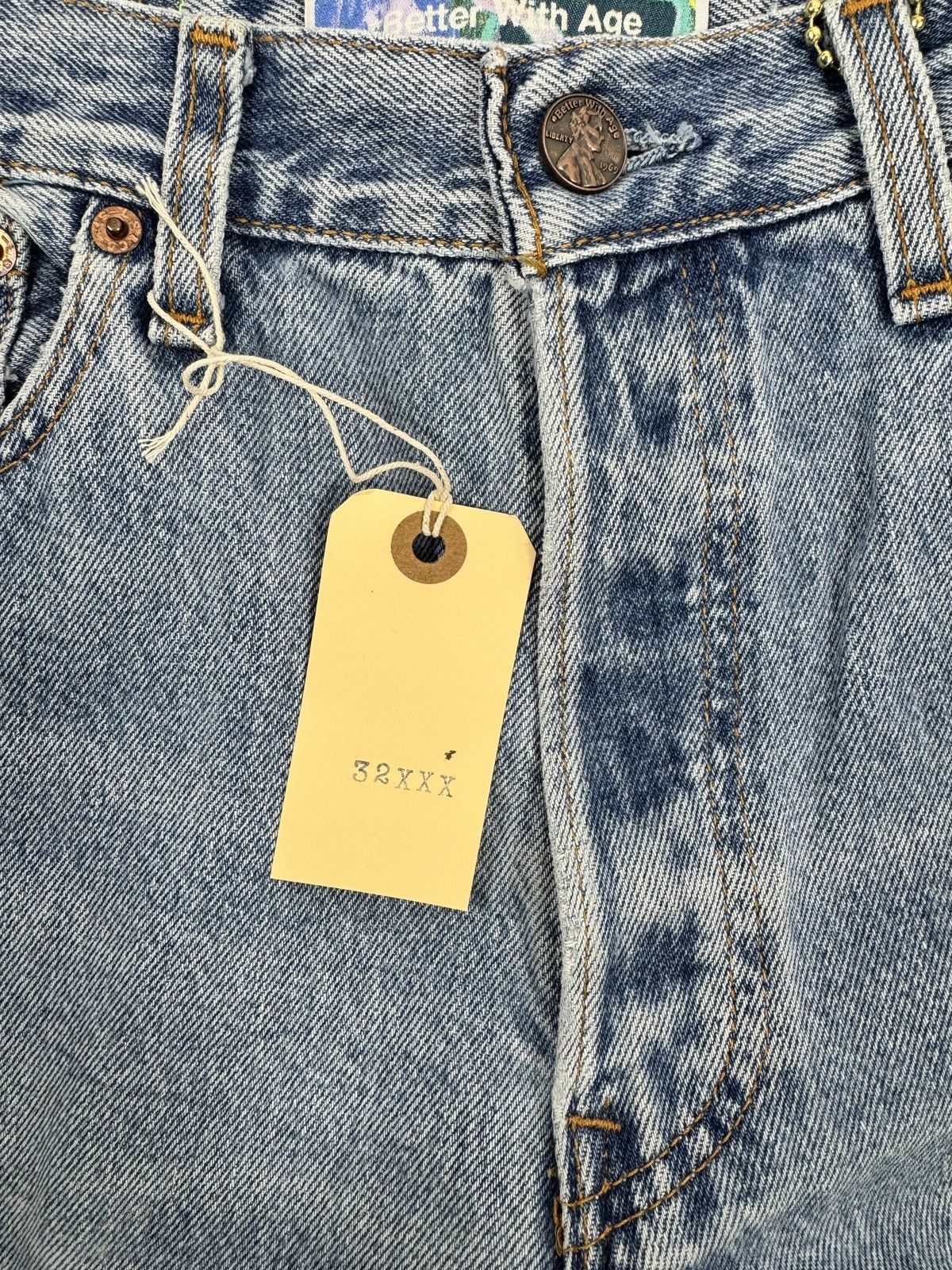 Better With Age GENTLEMENT’S TRIPLE WIDE LONG DENIM SHORTS Size US 32 / EU 48 - 3 Thumbnail