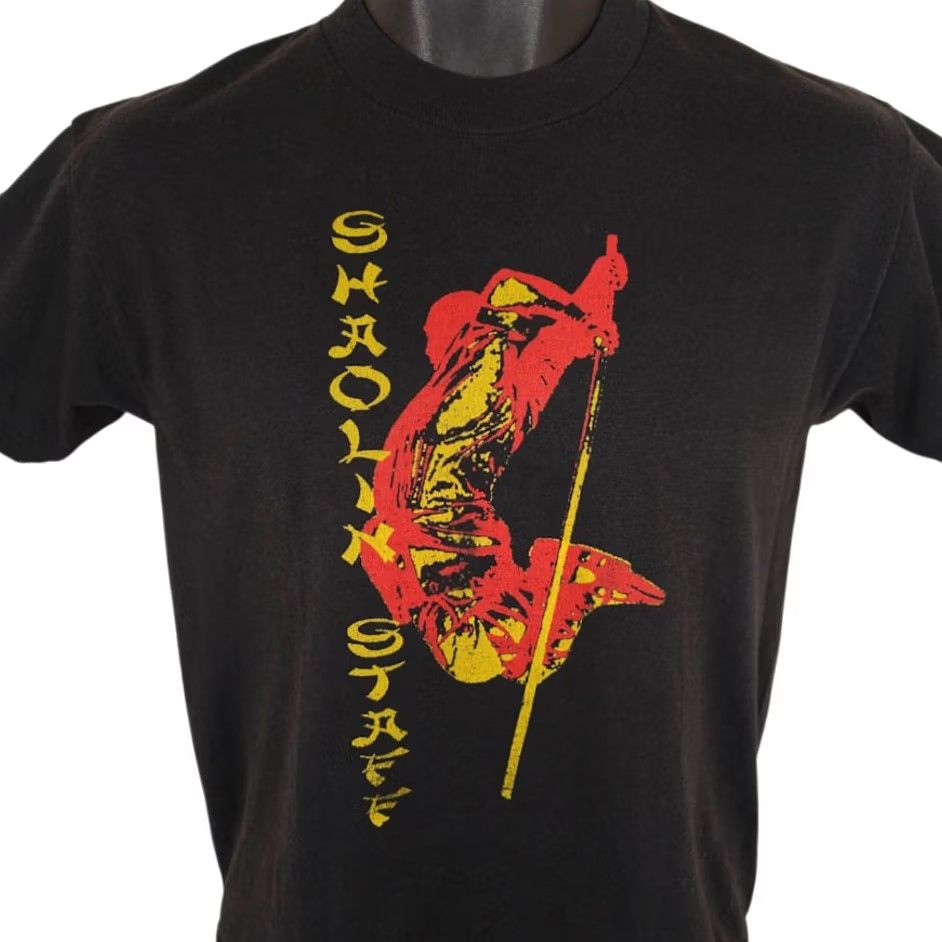 Hanes VINTAGE Hanes Shaolin Staff T Shirt Mens XS Black 90s Kung Fu Martial Arts Shirt Mens XS Black 90s Kung Fu Martial Arts Size US XS / EU 42 / 0 - 2 Thumbnail