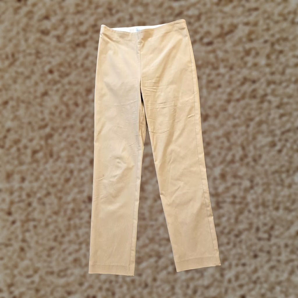 Vintage Sara Campbell Pants Womens XS Beige Capri Crop Tapered Stretch Casual Knit Vintage No Size 26" / US 2 / IT 38 - 1 Thumbnail