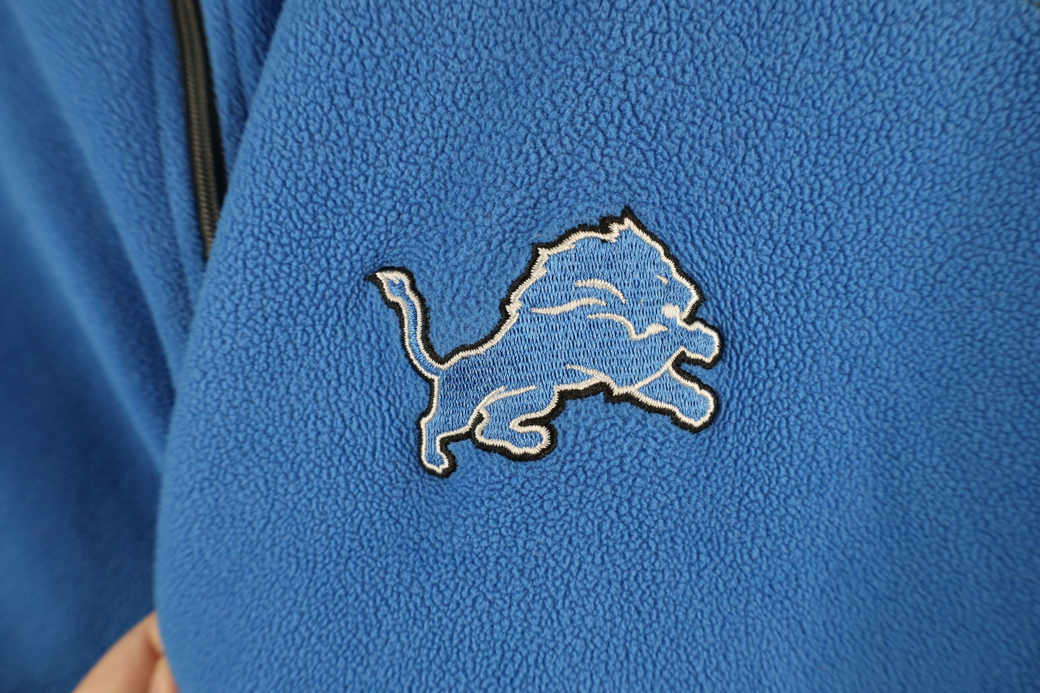 Vintage Vintage Detroit Lions Football Half Zip Fleece Sweater Blue Size US XXL / EU 58 / 5 - 4 Thumbnail