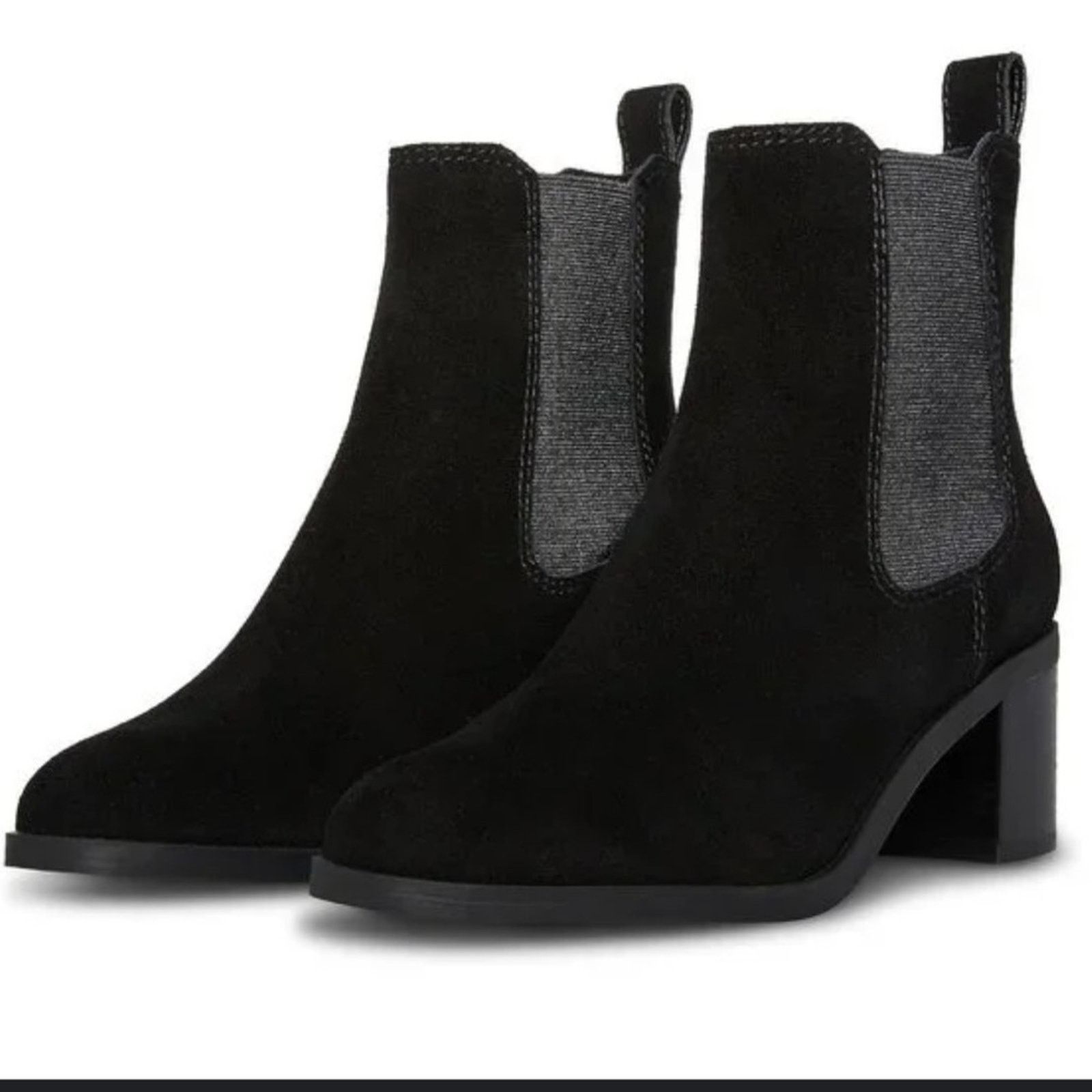 Steve Madden Steven Madden Black Leather Stacked Heel Ankle Boots 6B Size US 6 / IT 36 - 2 Thumbnail
