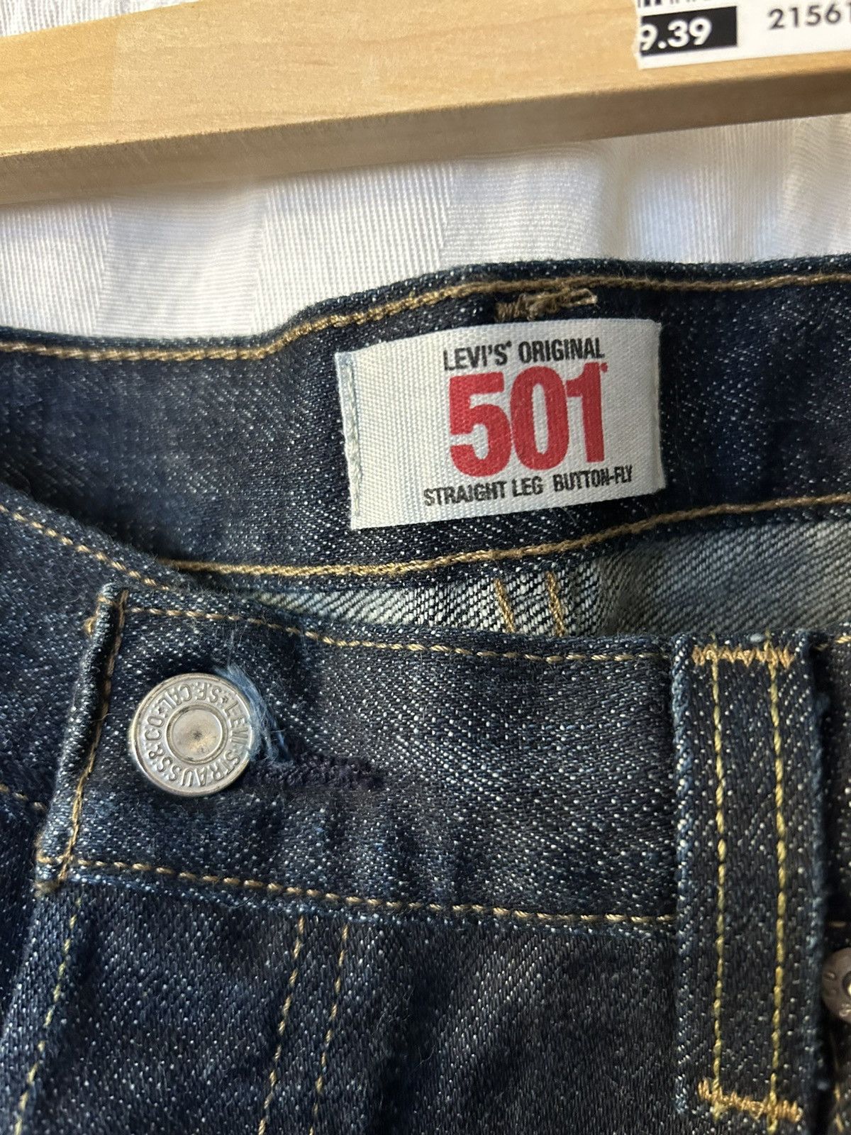 Levi's Jeans: dark wash blue levis straight 501 button fly sz 36x32 Size US 36 / EU 52 - 3 Thumbnail