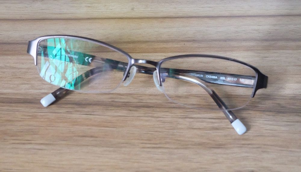 Calvin Klein Calvin Klein CK5466A Half Rim Titanium Glasses Size ONE SIZE - 1 Thumbnail