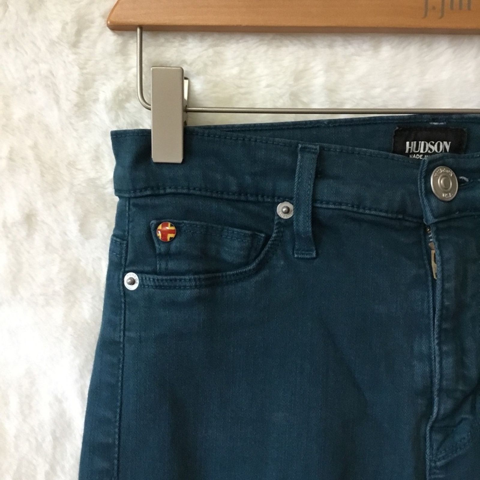 Hudson Hudson Teal Nico Super Skinny Mid-Rise Stretch Jeans Size 27" / US 4 / IT 40 - 3 Thumbnail