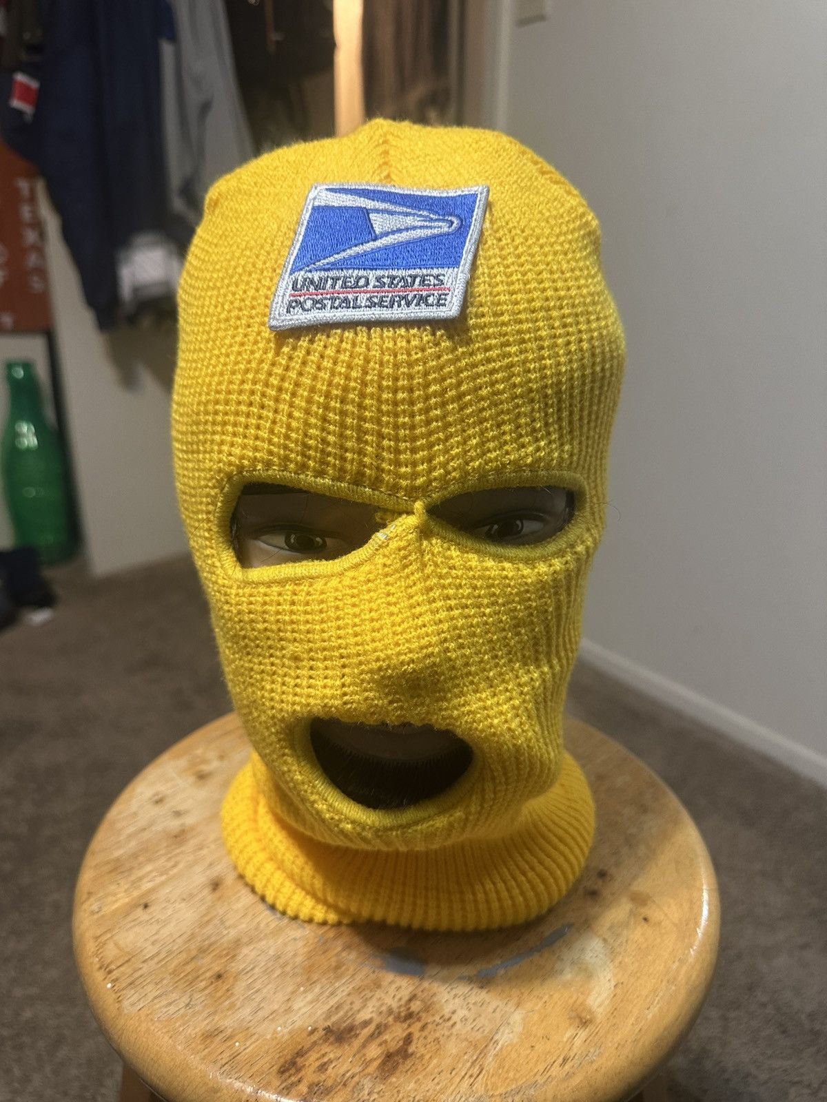 Anti Social Social Club Vintage USPS Mailman “triple mustard” ski mask 00s Size ONE SIZE - 1 Thumbnail