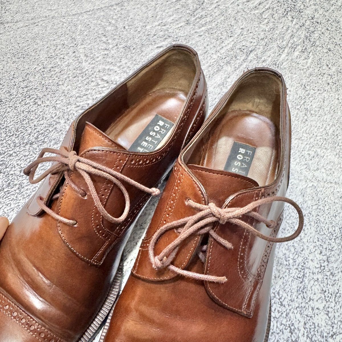 Fratelli Rossetti × Handmade Fratelli Rosetti Italy Derby Brogues US9.5 UK8.5 EU42.5 Size US 9.5 / EU 42-43 - 17 Thumbnail