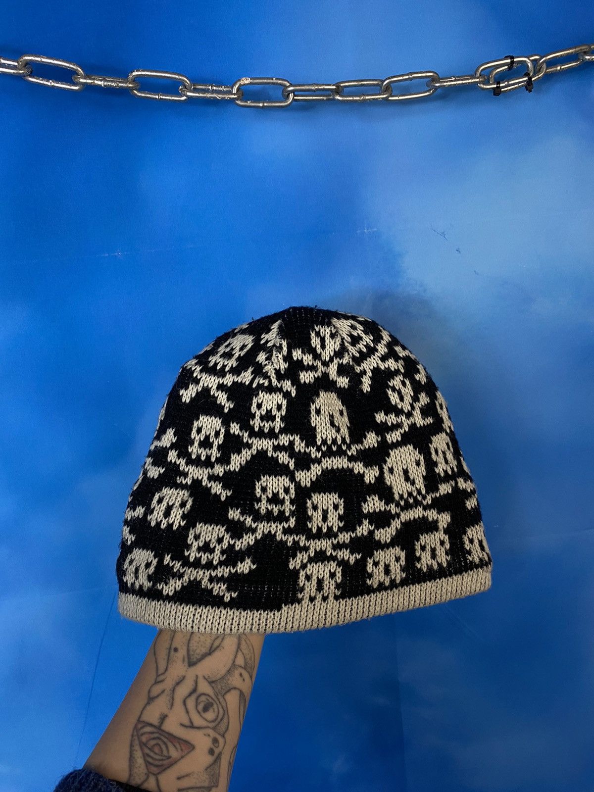 Japanese Brand × Vintage 🔥 Kapital style vintage skull hat y2k sk8 Size ONE SIZE - 3 Thumbnail
