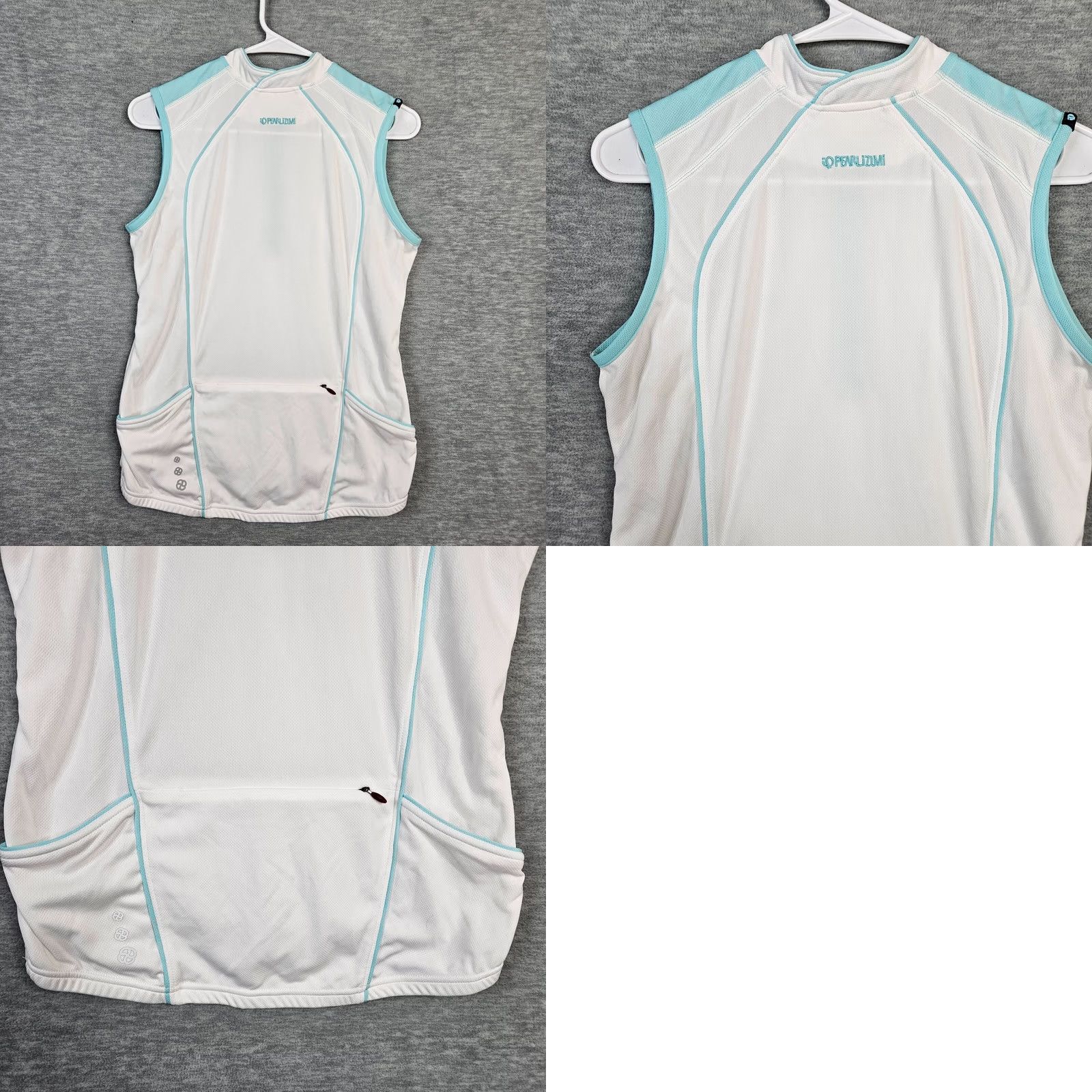 PEARL iZUMi Pearl Izumi Women’s White Blue Size M Half Zip Jersey Shirt Top Size M / US 6-8 / IT 42-44 - 8 Thumbnail