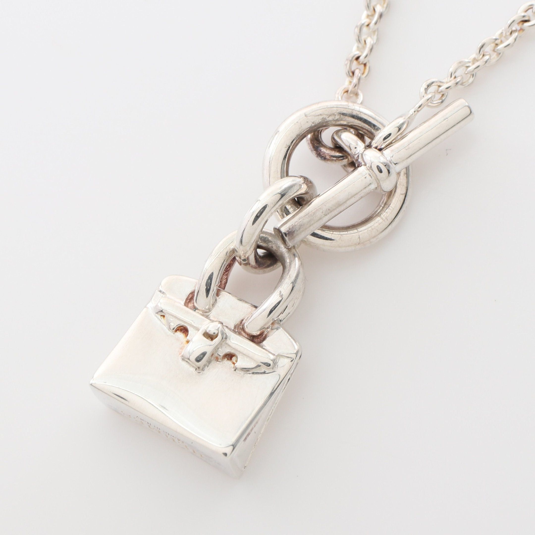 image of Hermes Amulet Birkin Necklace Sv925 Silver, Women's