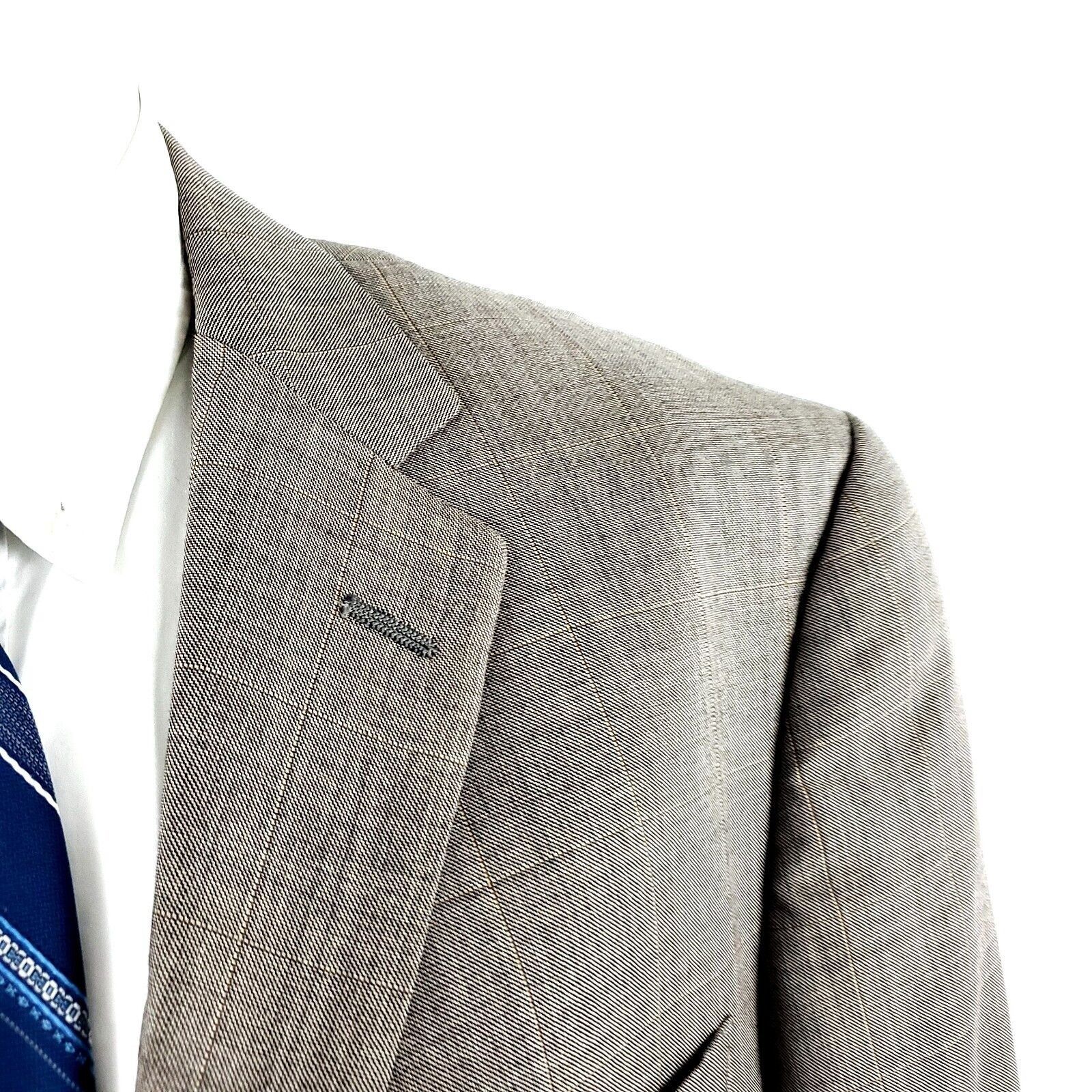 Hart Schaffner Marx Hart Schaffner Marx Gold Trumpeter Wool 3 Button Blazer 44R Size 44R - 2 Thumbnail