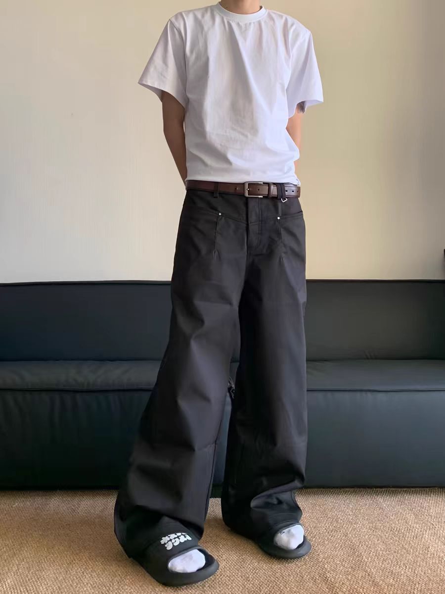 Japanese Brand × Vintage Black Straight Street Casual Trousers Size US 32 / EU 48 - 2 Thumbnail