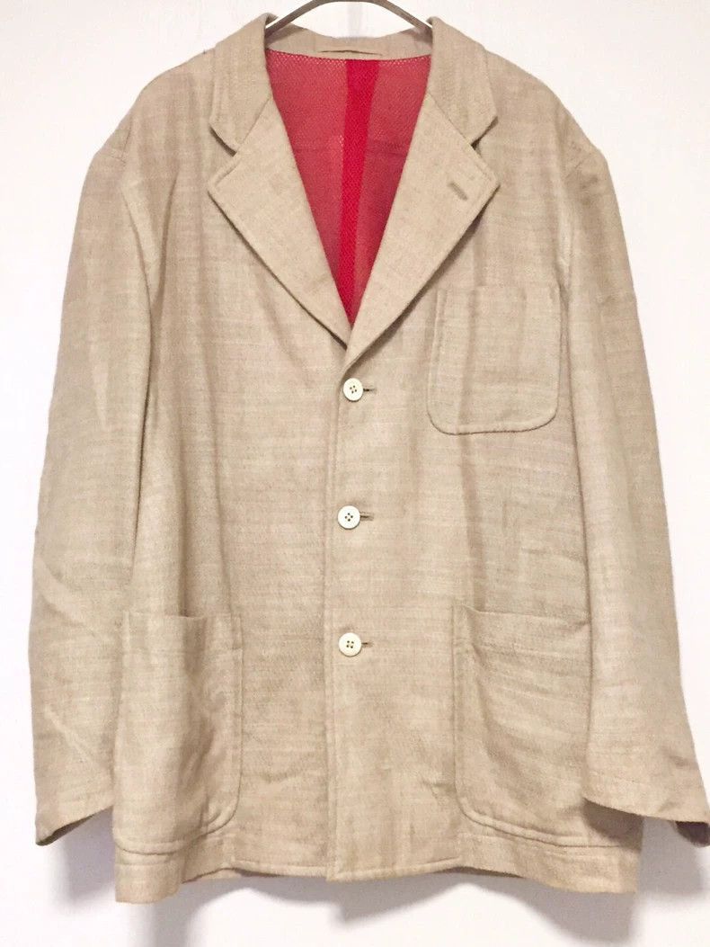 Comme des Garcons Comme des Garçons Red Beige Suit Jacket-2506 Size US S / EU 44-46 / 1 - 3 Thumbnail