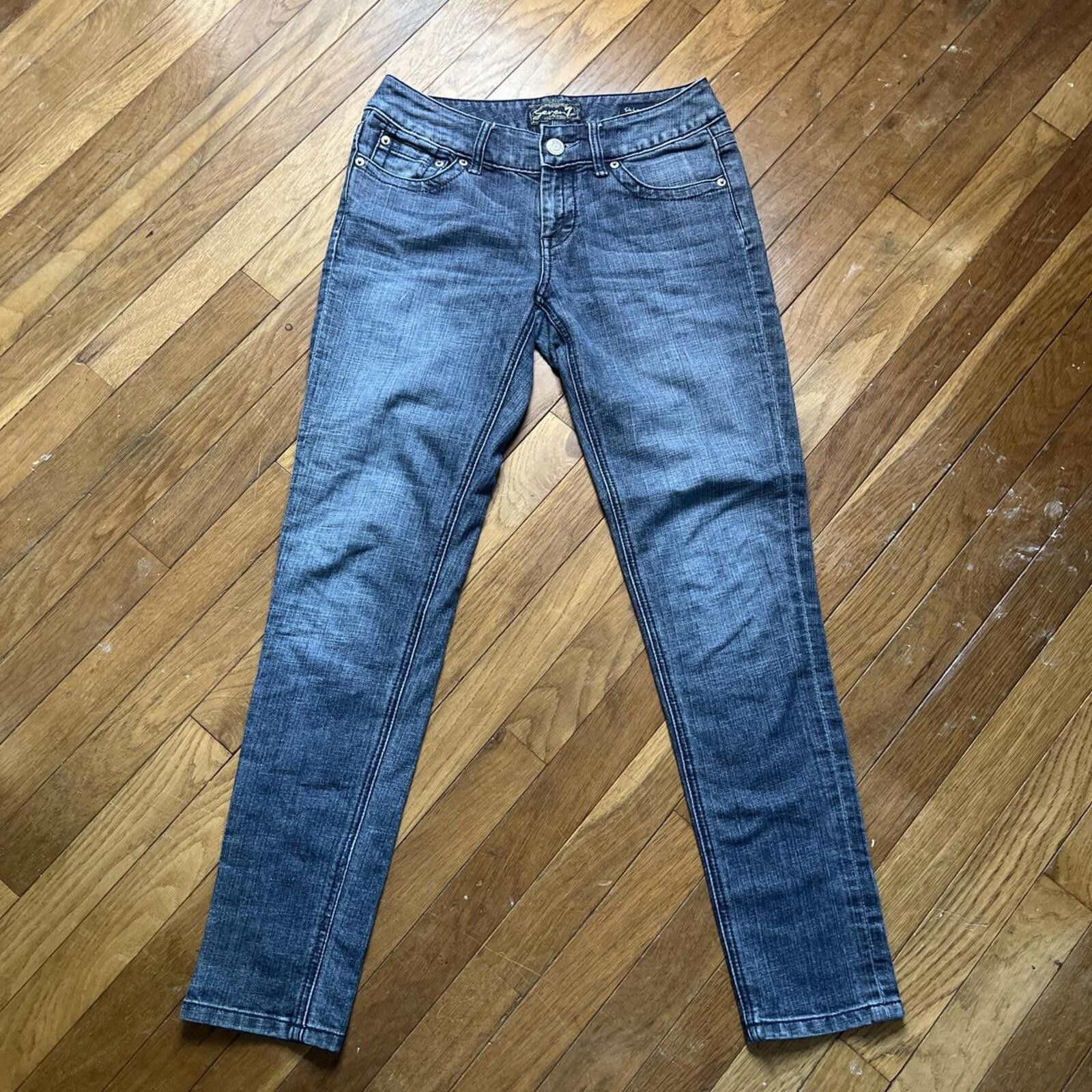 Seven 7 Seven7 y2k low rise skinny jeans Size 27" / US 4 / IT 40 - 2 Thumbnail