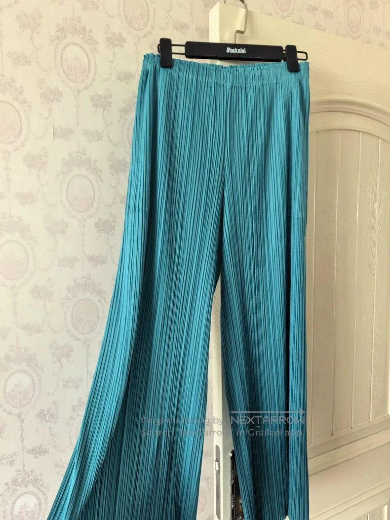 Issey Miyake Issey Miyake Green Straight Leg Casual Pants Size 25" / US 0 / IT 36 - 3 Thumbnail