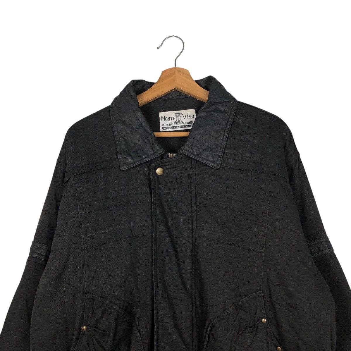 Japanese Brand 🔥ICONIC BLACK VINTAGE BOMBER JACKET PARACHUTE MONTE VISO Size US M / EU 48-50 / 2 - 5 Thumbnail