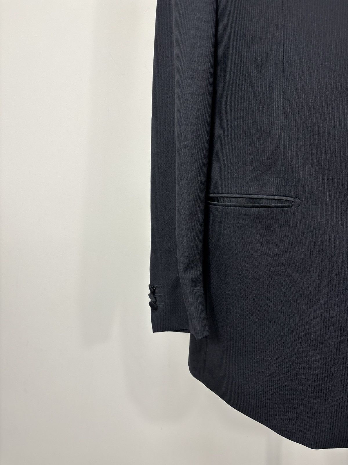 SCABAL Scabal Men’s MTM Black Super 120’s Wool Tuxedo Dinner Suit Size 42R - 9 Thumbnail
