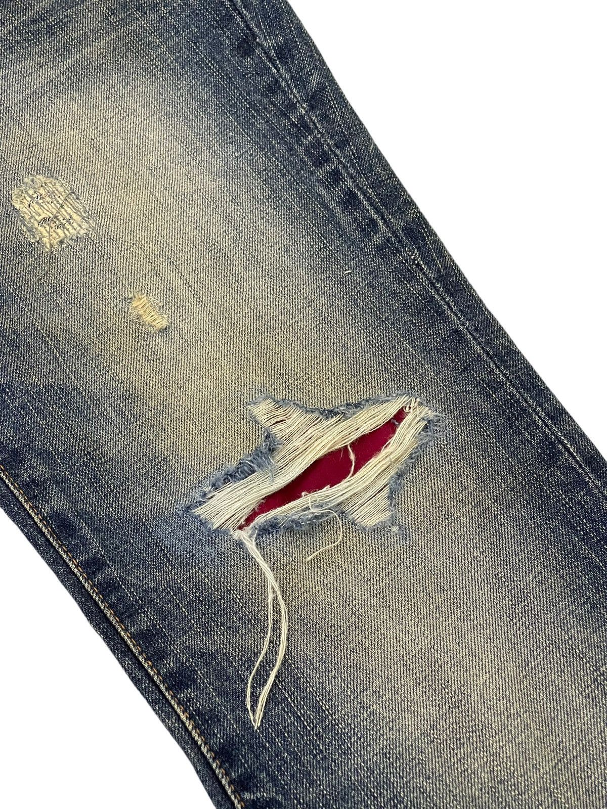 Japanese Brand Flare Jeans Sanford Distress Low Rise Boot Cut 8🟦1 Size US 30 / EU 46 - 7 Thumbnail