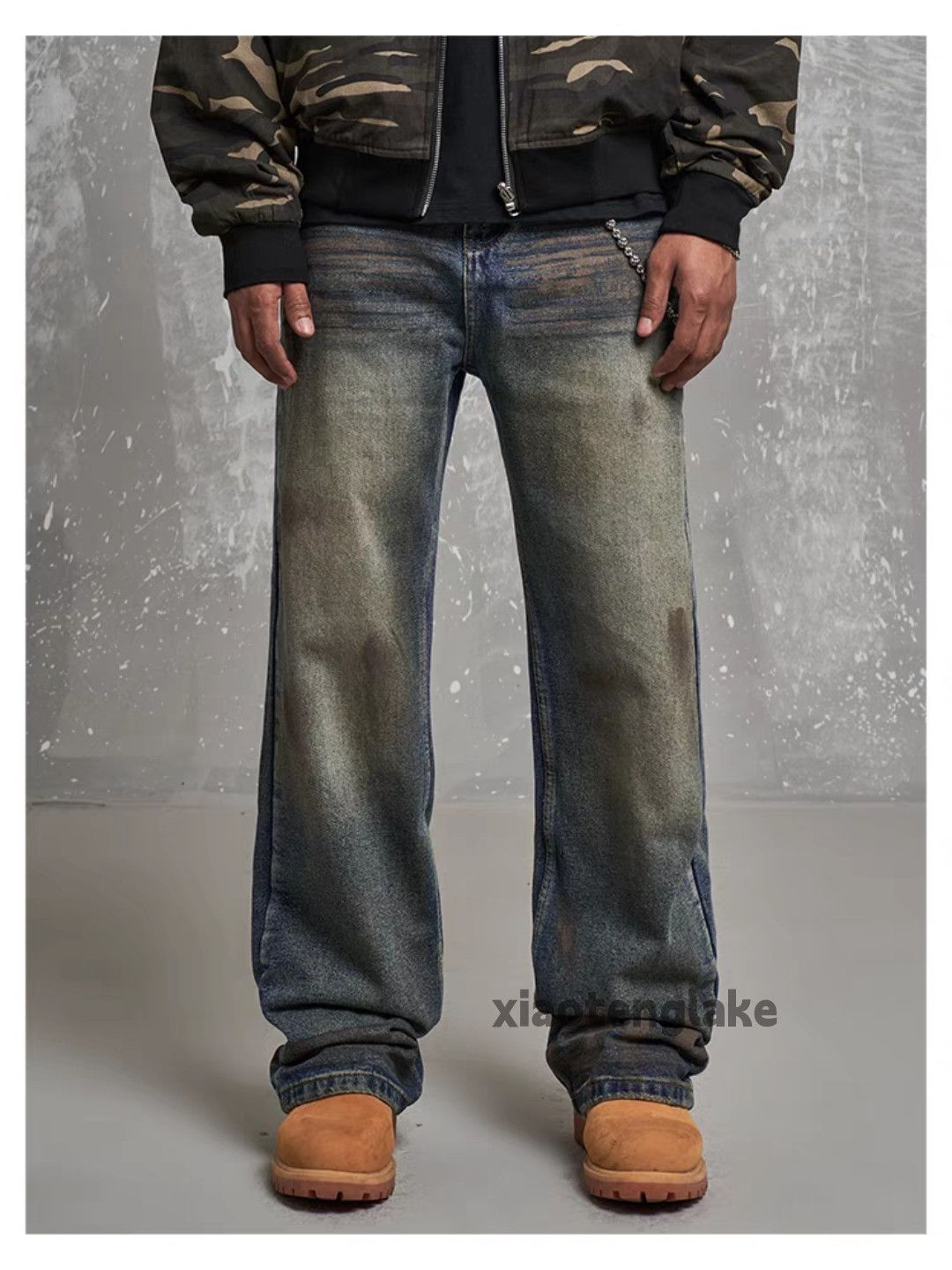 Jean × Vintage washed faded rusty stain loose baggy grunge jeans Size US 32 / EU 48 - 6 Thumbnail