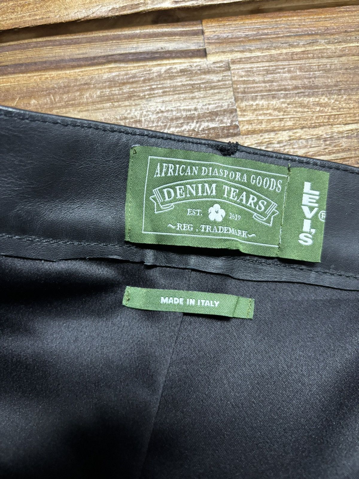 DENIM TEARS Denim Tears Black Leather Pants cotton wreath Size US 34 / EU 50 - 6 Thumbnail