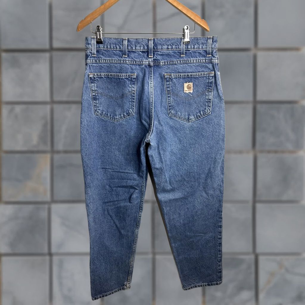 Carhartt Carhartt B17 Jeans Mens 36x32 Blue Medium Wash Relaxed Straight Denim Workwear Jeans Size US 36 / EU 52 - 1 Thumbnail