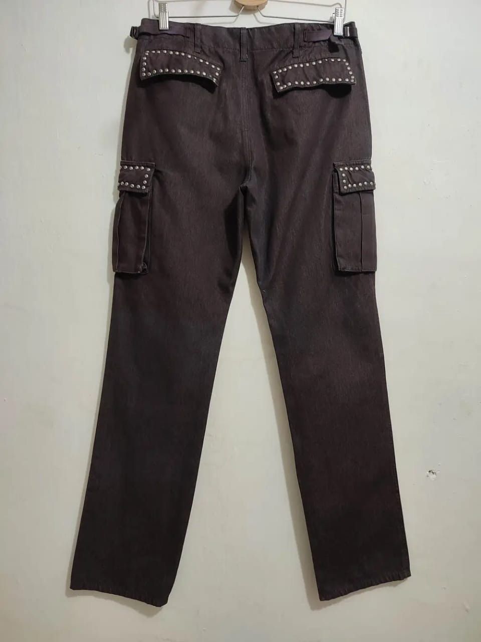 Japanese Brand Ringspun Japanese Cargo Pants Studded Design Size US 32 / EU 48 - 4 Thumbnail