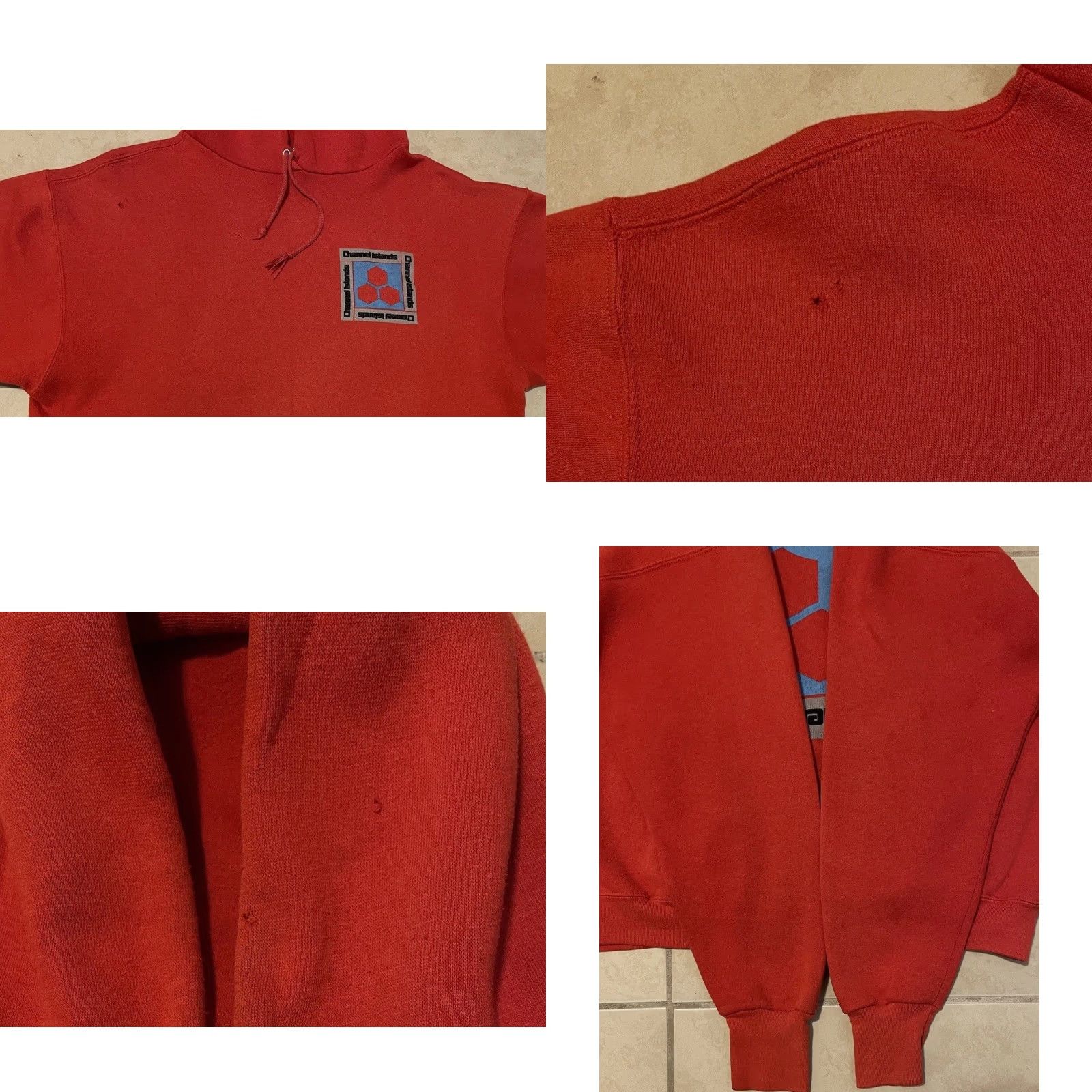 Quiksilver VINTAGE Channel Islands Surfboards Faded Hoodie S Surf Skate Billabong OP Grunge Shirt Men Red 90s 80s Beach Punk Grunge Rock Distressed Pullover Size US S / EU 44-46 / 1 - 8 Thumbnail