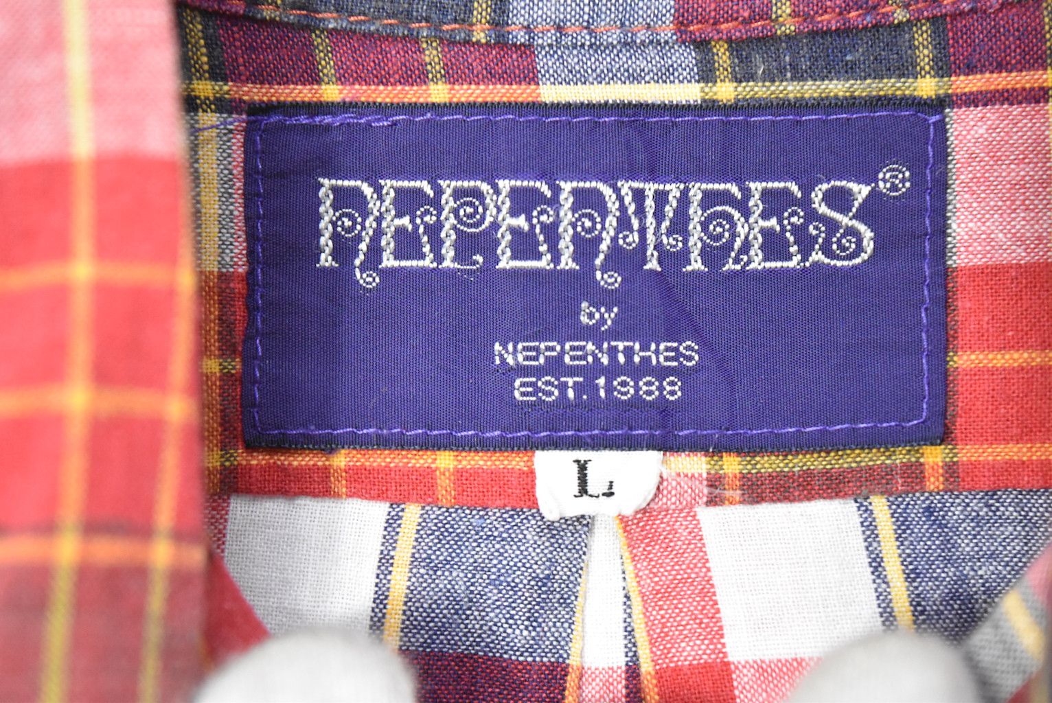 Nepenthes checker shirt 22953 - 464 59 Size US L / EU 52-54 / 3 - 5 Thumbnail