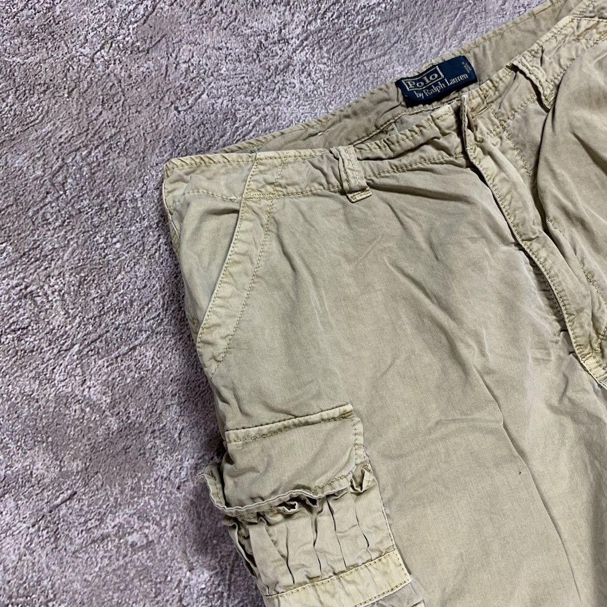Vintage Vintage Y2K Polo Ralph Lauren Cargo Shorts Baggy Khaki 32 Size US 32 / EU 48 - 6 Thumbnail