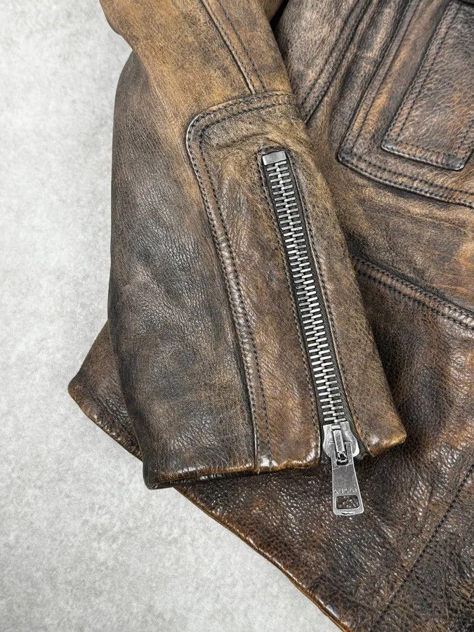 Gucci SS2011 Gucci Brown Eroded Leather Premium Jacket by Frida Giannini Size US M / EU 48-50 / 2 - 10 Thumbnail