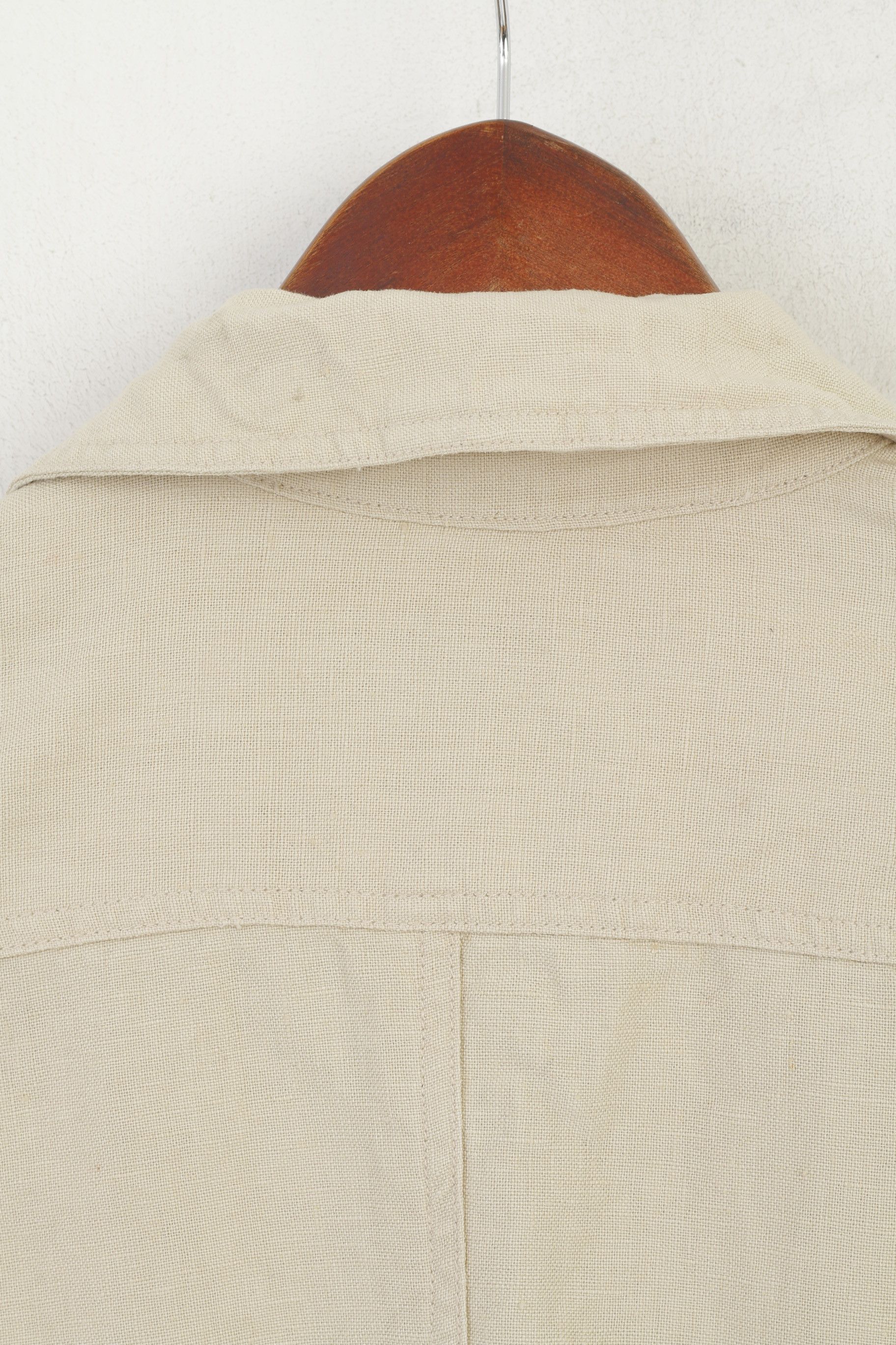 Vintage Yumi Mazao Women 40 S Jacket Beige Vintage Linen 2894 Size S / US 4 / IT 40 - 7 Thumbnail