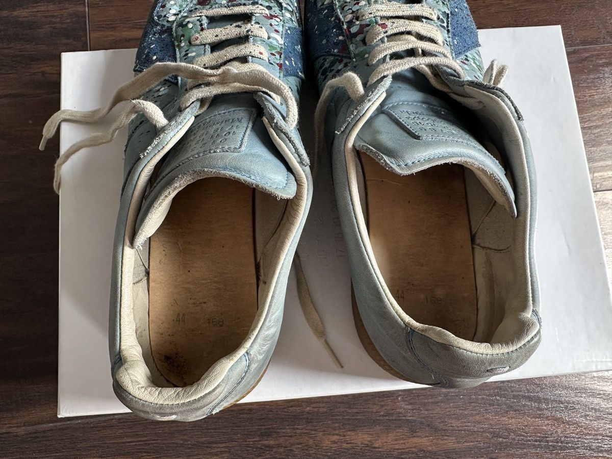 Maison Margiela Maison Margiela 44 / US 11 Blue Paint Splatter Replica GATs Size US 11 / EU 44 - 9 Thumbnail