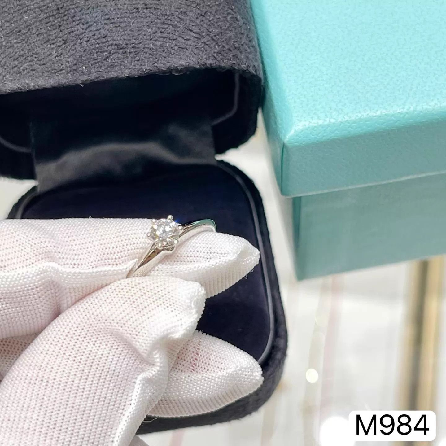 Tiffany & Co. Tiffany & Co. 24pt Diamond Ring Pt950 Size51 Box M984 Size ONE SIZE - 6 Thumbnail