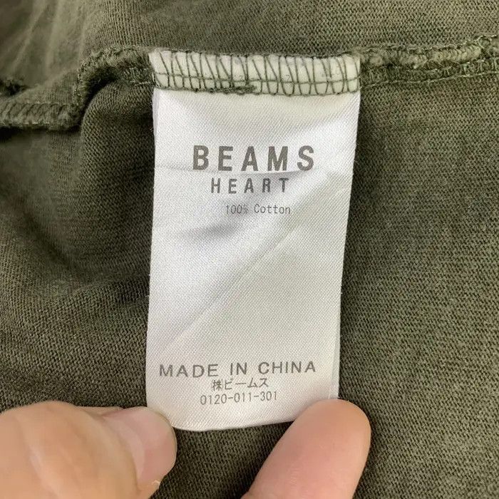 Vintage BEAMS HEART JAPAN Natural Cotton Pocket Tee Shirt Top Size US L / EU 52-54 / 3 - 5 Thumbnail