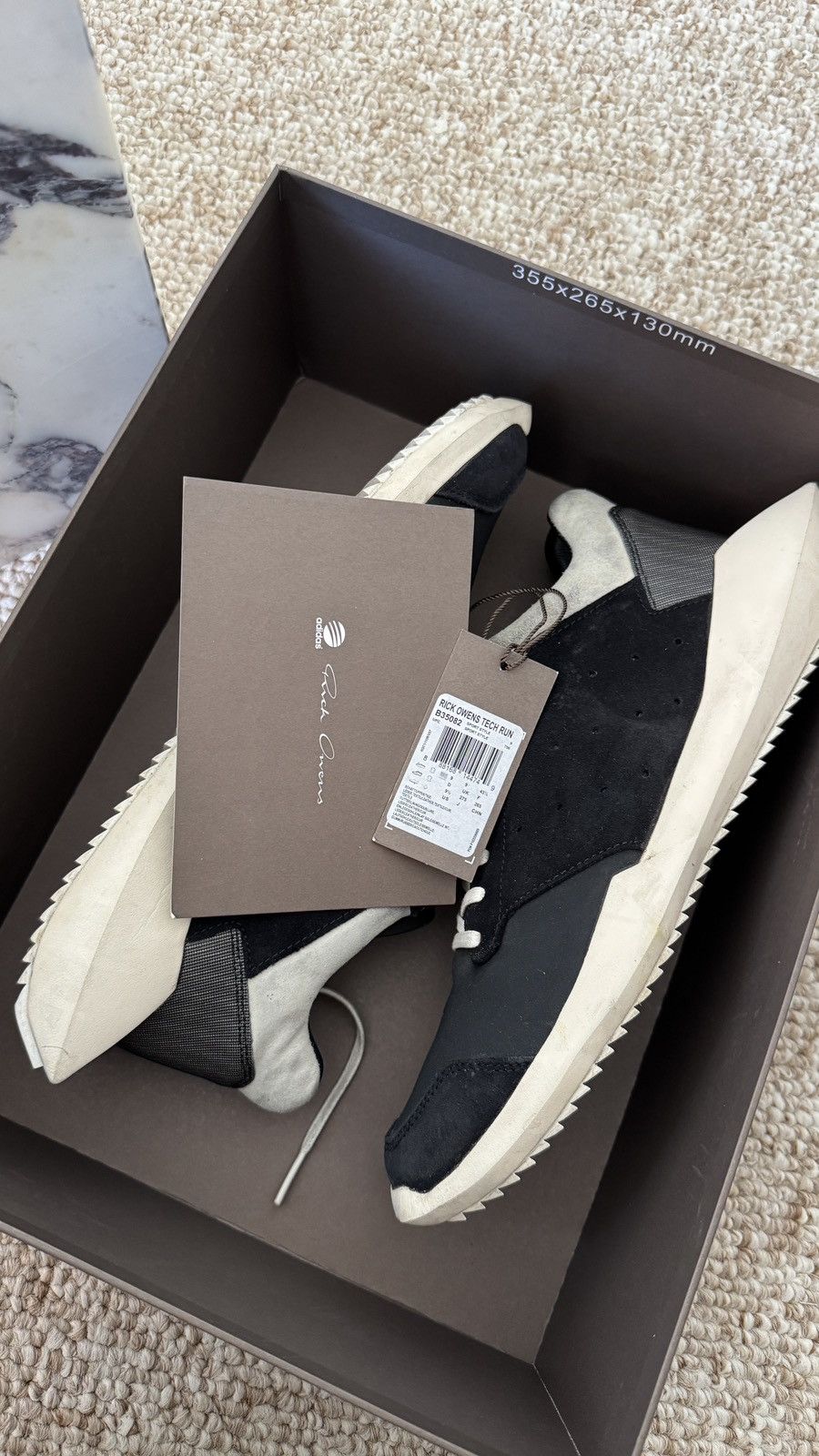 Adidas × Rick Owens RICK OWENS x ADIDAS BLACK TECH RUNNER Size US 9.5 / EU 42-43 - 10 Thumbnail