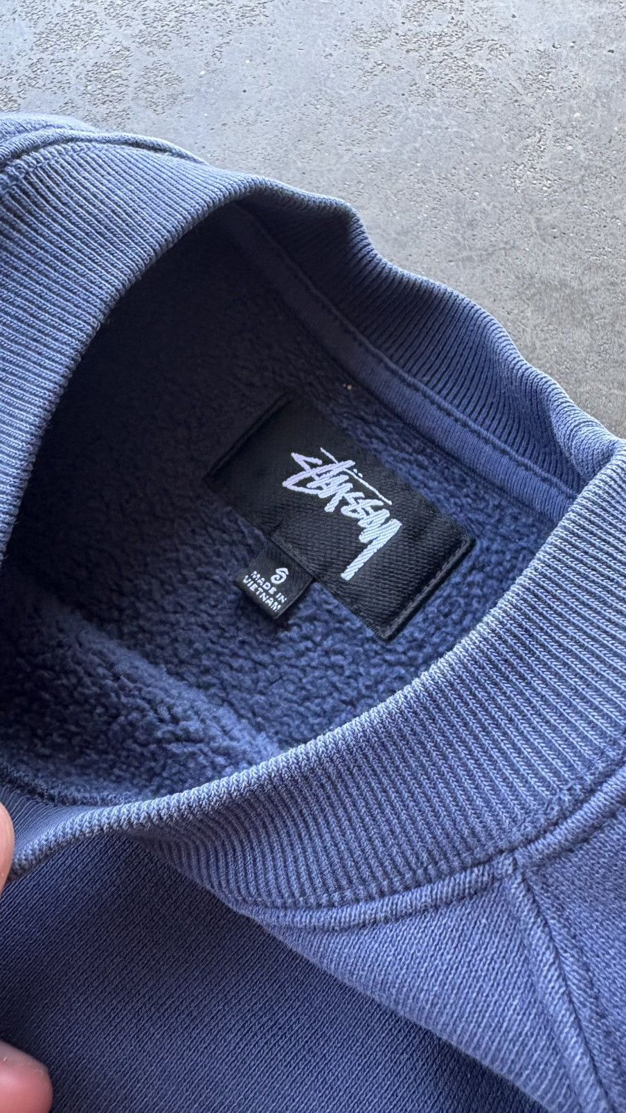 Stussy blue stussy work wear crewneck Size US S / EU 44-46 / 1 - 2 Thumbnail