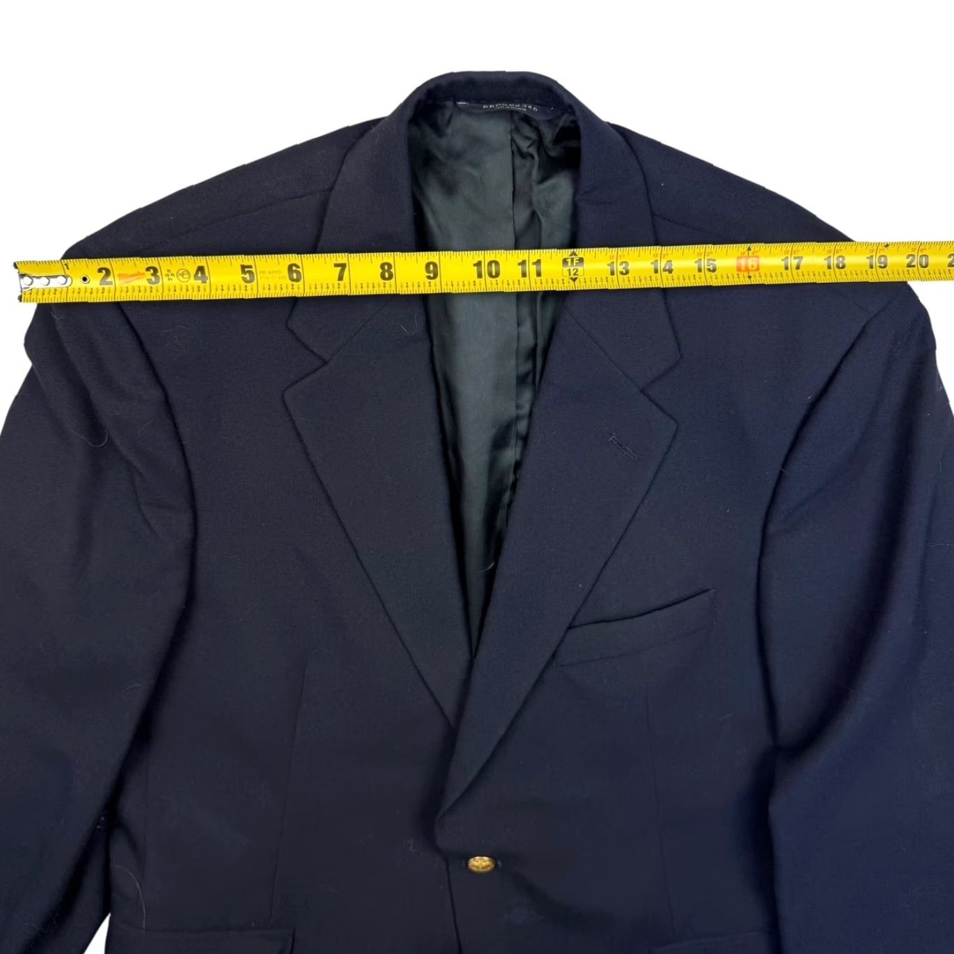 Brooks Brothers VTG Brooks Brothers 346 Men's 100% Wool 2-Button Blazer Blue 42S Blue Navy Mens Blazer Vintage 2-Button Single-Breasted Notch Lapel Wool Jacket Coat Size 42R - 6 Thumbnail